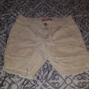 khaki cargo cut offs